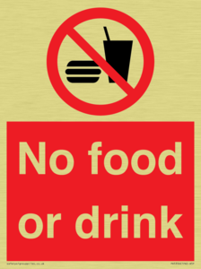 No food or drink